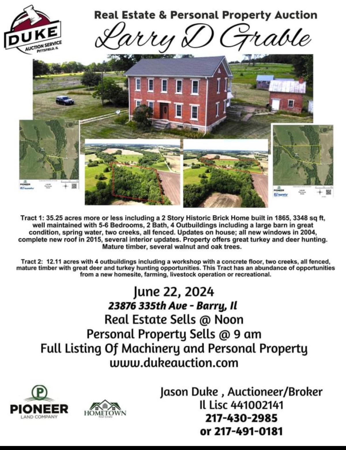 Auction 47.36 Acres With Home & Outbuildings